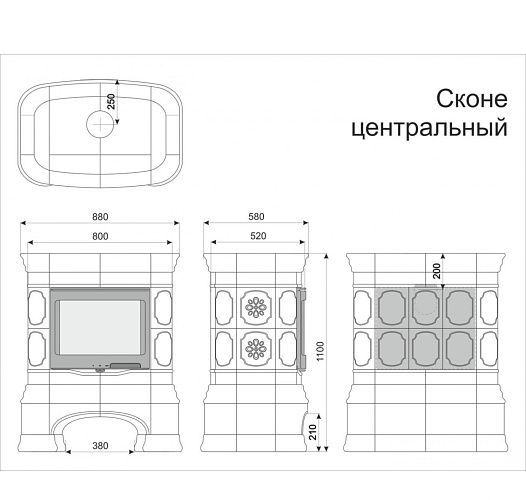 Сконе пристенный. белая керамика_10